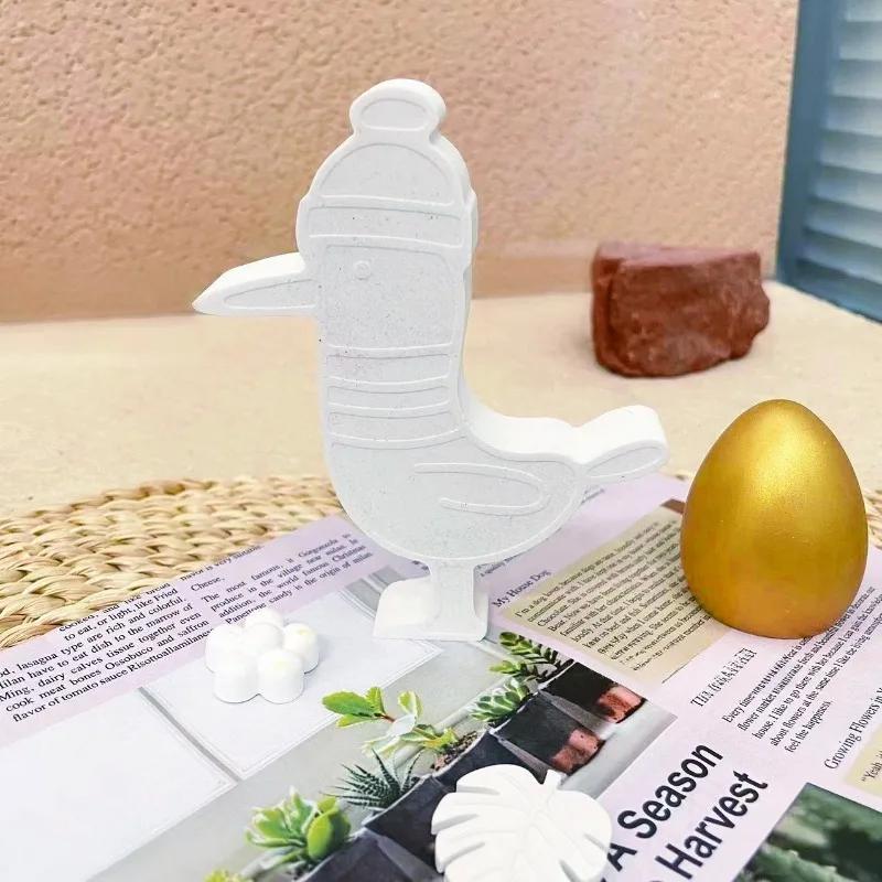 3D Bird Diffuser Seagull Wearing Hat Aromatherapy Candle Silicone Mold Candle Resin Mold Exquisite And Simple Suitable Wholesale