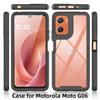 For Motorola G06 Moto G05 G04 G55 G35 G56 G86 G60 G50 5G Shockproof Phone Case 360Degree Full Coverage Transparent Cover Built-in Screen Protector