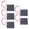 5Pcs  Solar Panel Power Supply Module Board with 30CM Red Black Line DC2V 150mA