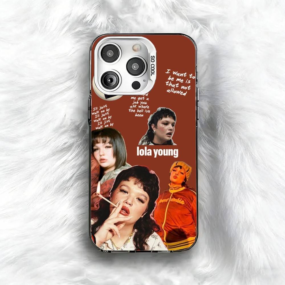 Singer L-Lola Y-Young Printed Phone Case For iPhone 16 17 15 14 12 13 Pro Max Black Color Shockproof Cover