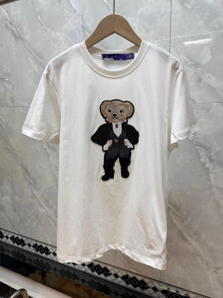 Ralph High-Quality Unisex Casual Bear Embroidery T-Shirt - Short-Sleeved, Comfortable, Versatile.
