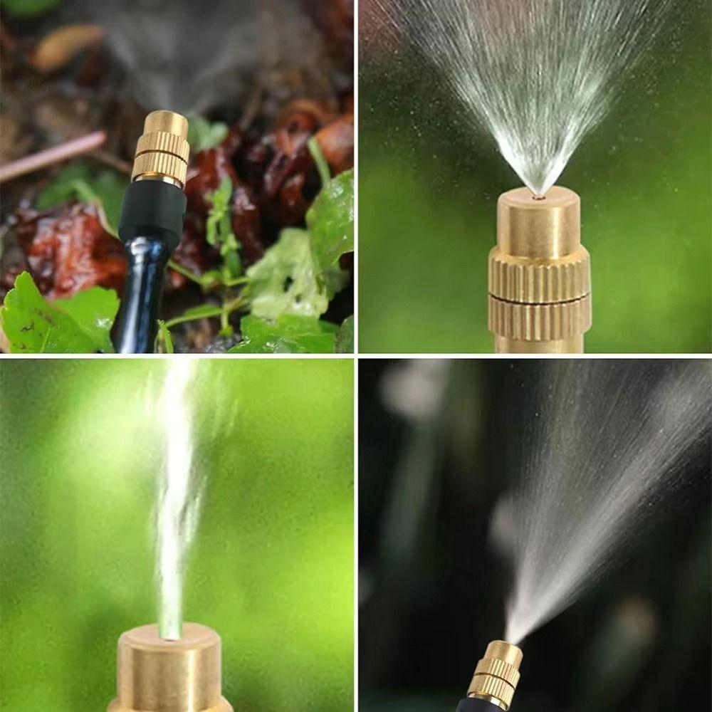 5Pcs Windproof Garden Sprayer Universal Dust Removal Irrigation Nozzles Cooling System Brass Atomizing Misting Nozzle