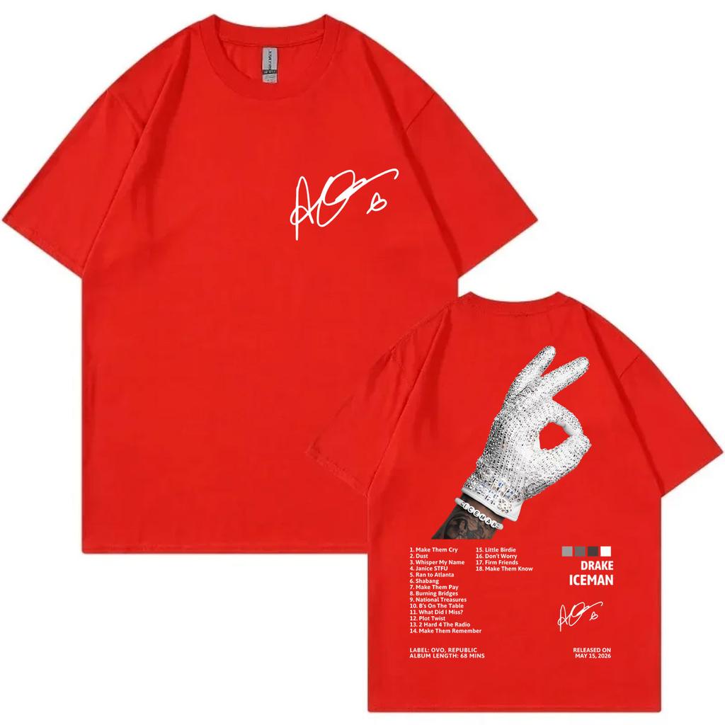 Rapper Drake IceUnisex Album Merch T Shirt Unisex Unisex Clothing Hip Hop Fashion Tshirt Summer Casual Cotton Short Sleeve Tshirts