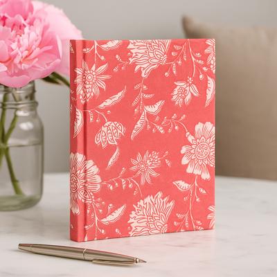 Cotton Notebook 20x15 Cm 96 Pages Pink Floral