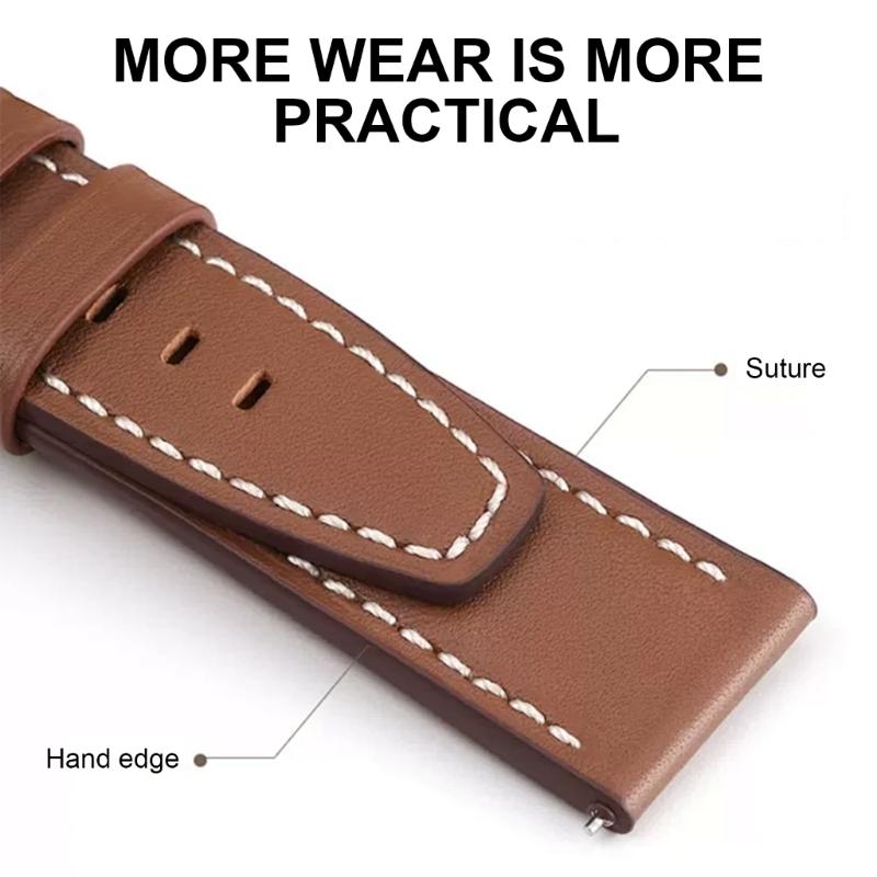 Elegant 26mm Leather Watch Band Adjustable Quick Fit Strap Stylish Leather Wrist Strap Suitable for Smartwatches 7X 7 6X