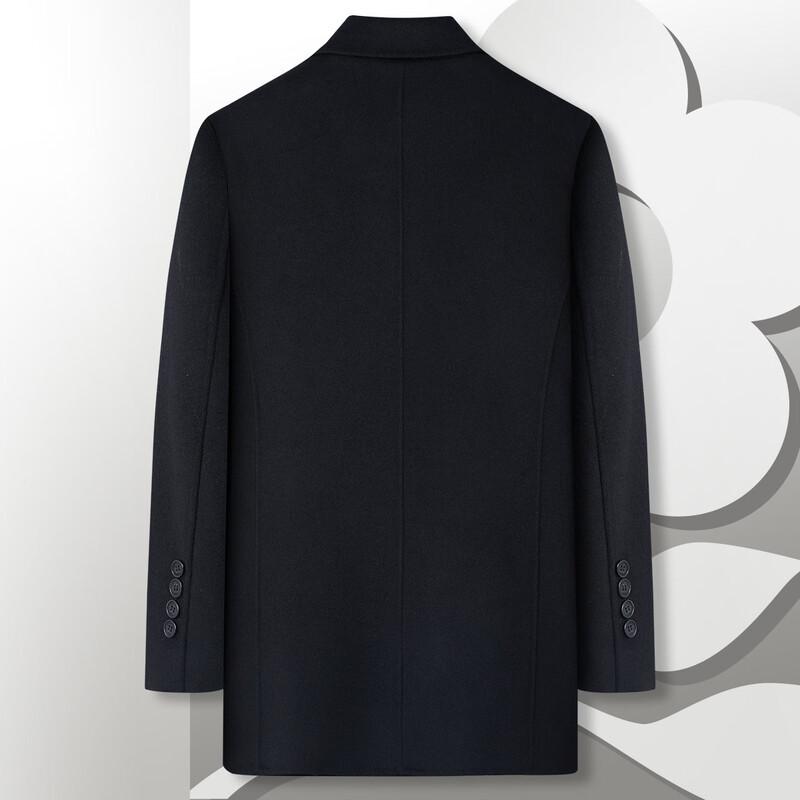 MONTAGUT Men's Mid-length Wool Blend Business Overcoat