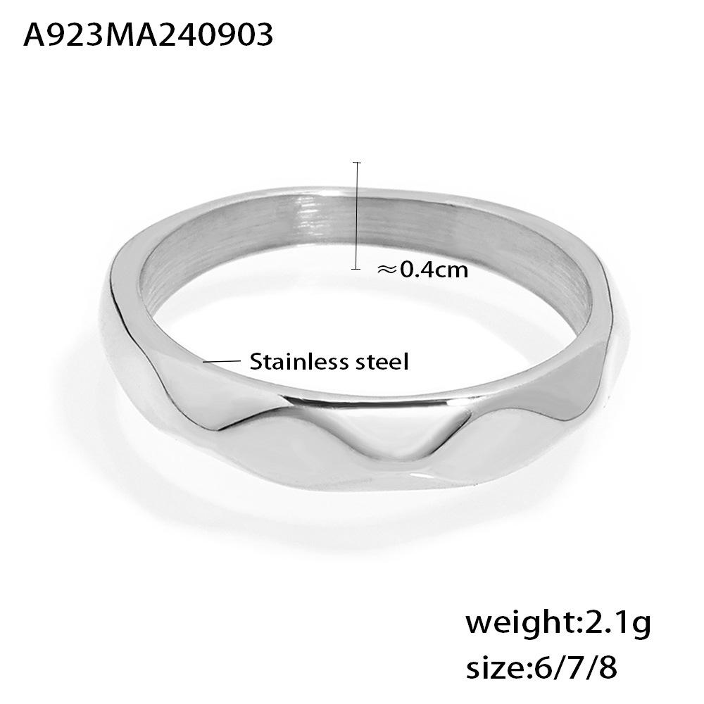 Anillo de Diamante Elegante y Sencillo para Apilar para Mujer