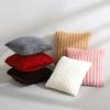 Soft Ribbed Faux Fur Decorative Throw Pillow Case Plush Striped Square Cushion Cover for Sofa Bedroom Living Room Home Decor (45x45cm, Set of 1)