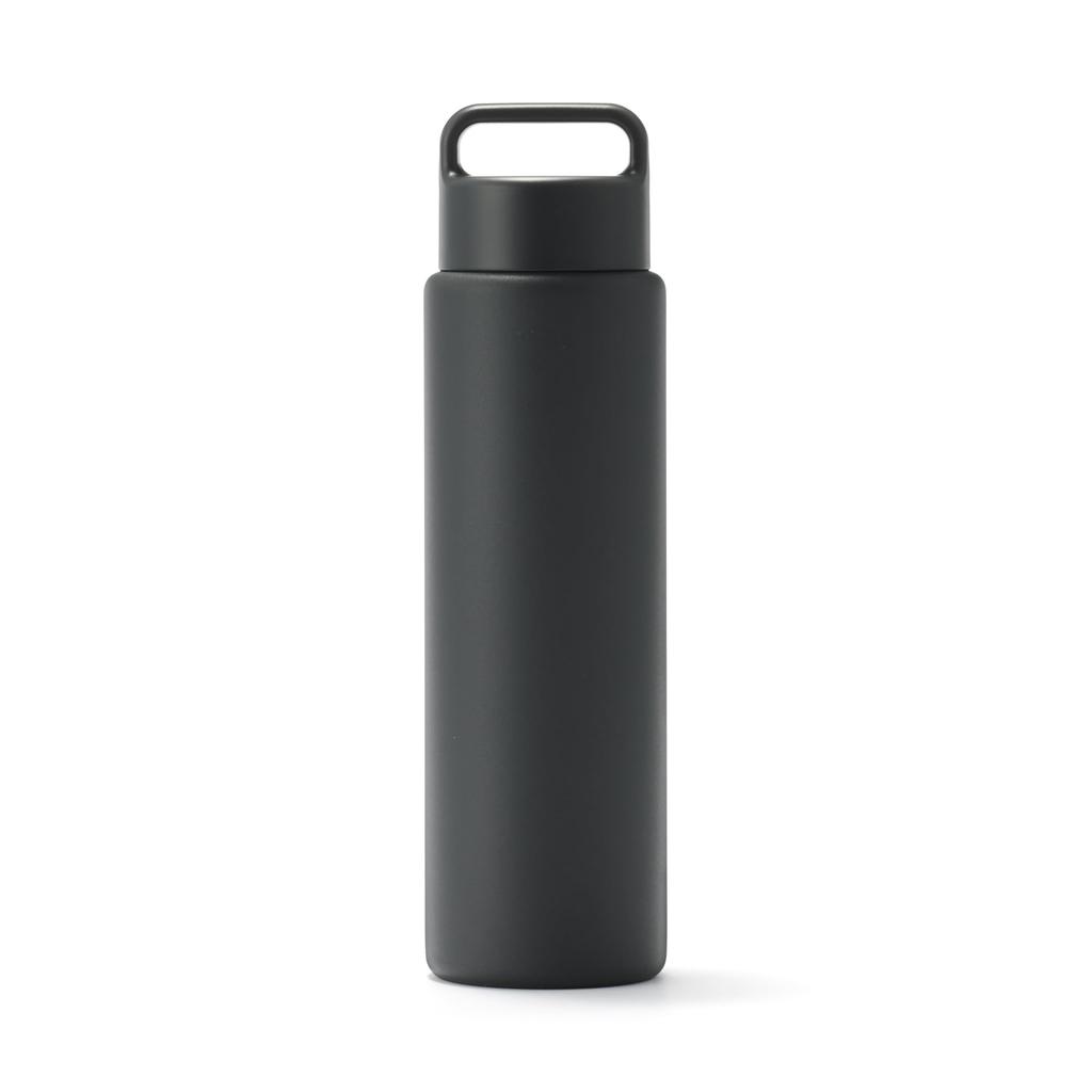 MUJI Vacuum Insulated Insulated Bottle with 76049050 Handle, 750mL, Black,