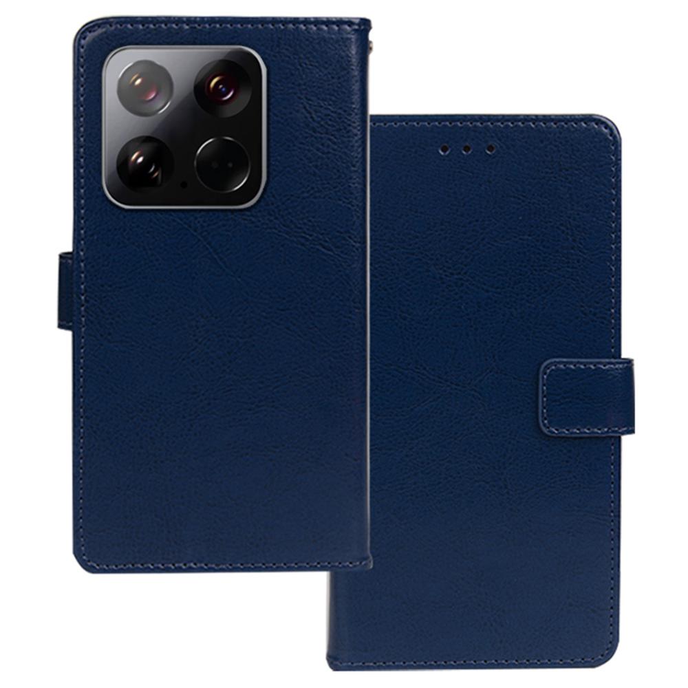 IDEWEI For Xiaomi 15 Case Card Slots Holder Leather Phone Cover Crazy Horse Texture