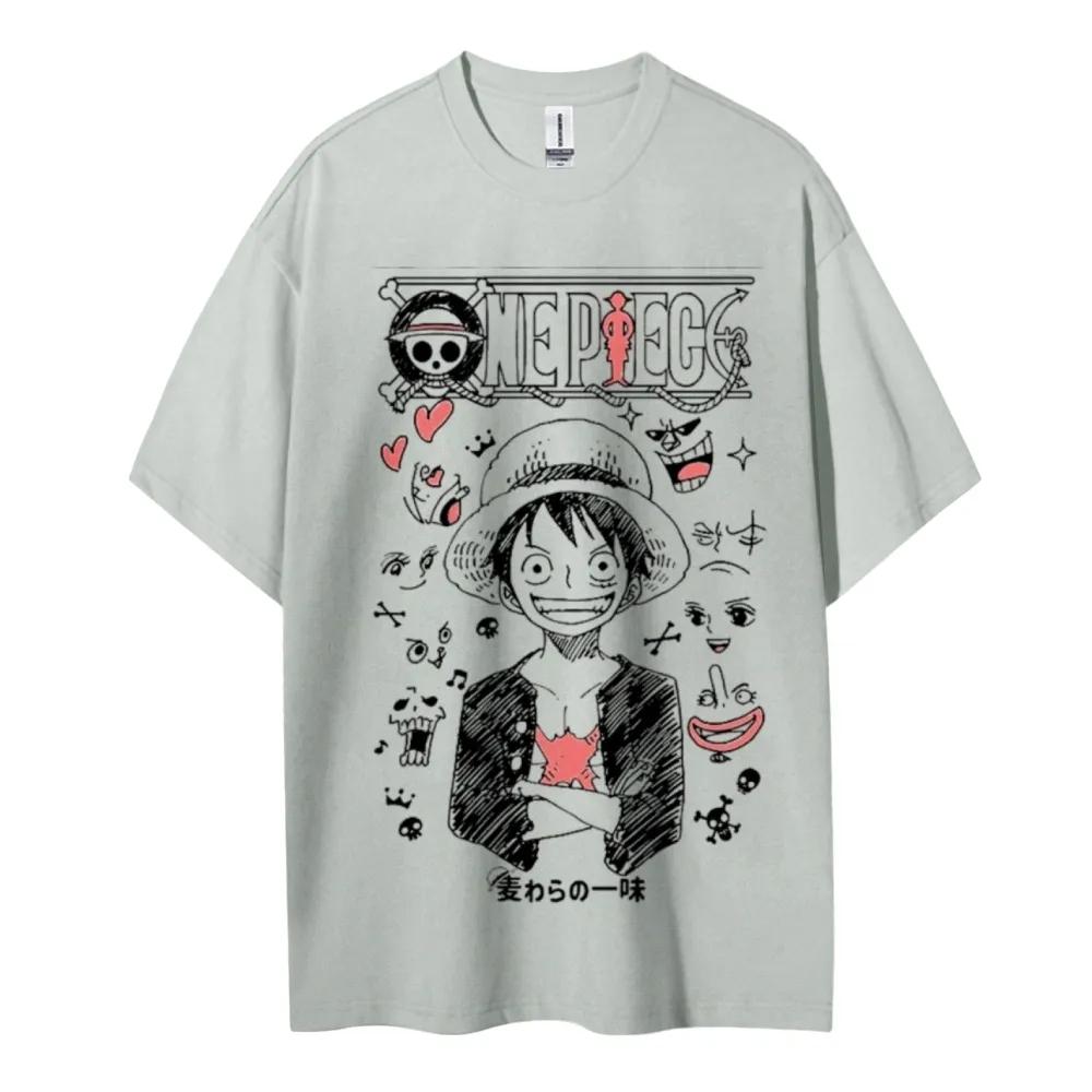 ONE PIECE Printed Short Sleeve Casual Summer Wear Mens Comfortable Clothing Mens Clothing Short Sleeve Half Sleeve Top