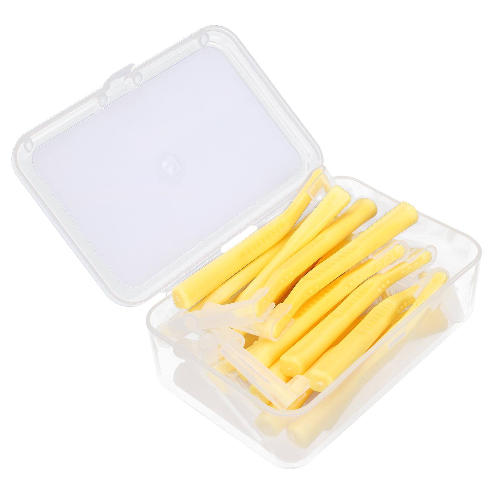 20 шт. L-образная межзубная щетка угловые очистители ортодонтический стоматологический инструмент для чистки зубов зубочистка желтая жёлтый