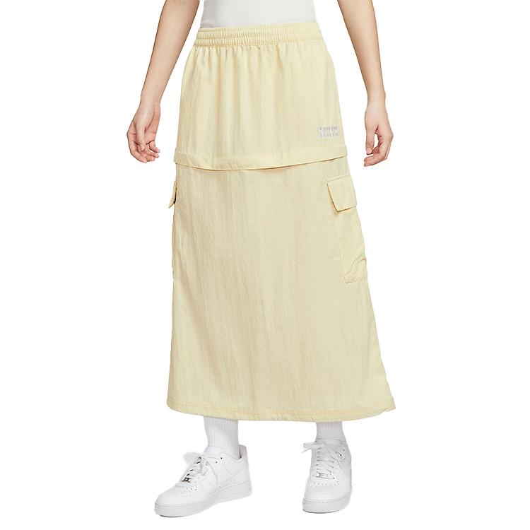 

Nike Sportswear Woven Cargo Loose Soft Comfortable Waterproof Casual Long Skirt Women skirts Light-Khaki IF0610-229 L