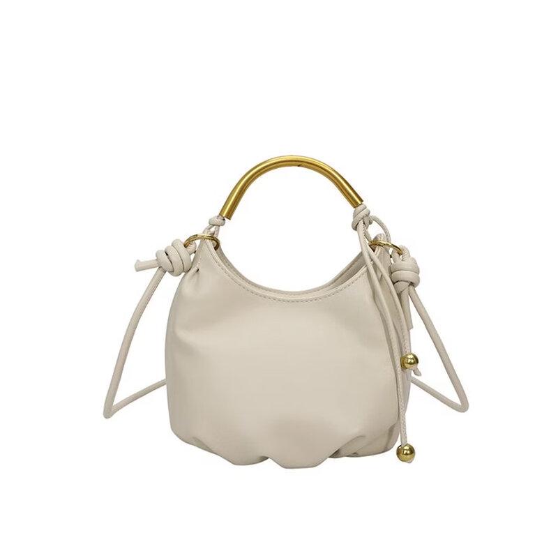 OGAR Retro Pleated Basket Crossbody Bag Medium
