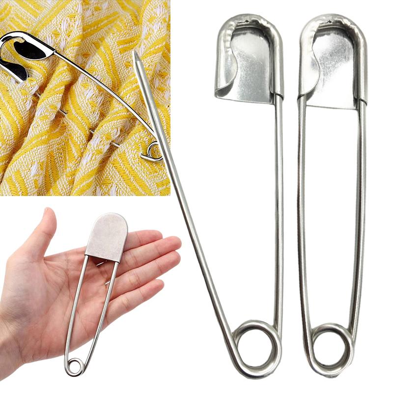 5PCS 304 Stainless Steel Oversized Safety Pin 12.7cm Large Size Brooch Pins DIY Sewing Tools Apparel Supplies Decor Accessories