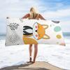 Asciugamano Grande con Design a Volpe Carina, Asciugamano da Spiaggia, Asciugamano Sportivo, Super Assorbente, Asciugatura Rapida, Asciugamano Sportivo, Asciugamano da Bagno, alla Moda