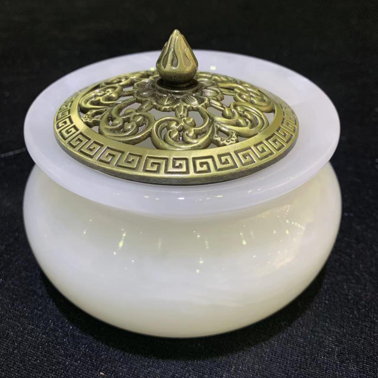 

Нефритовая аромалампа, украшение и подставка для благовоний Будды с агаровым деревом от Yunfu Handicraft