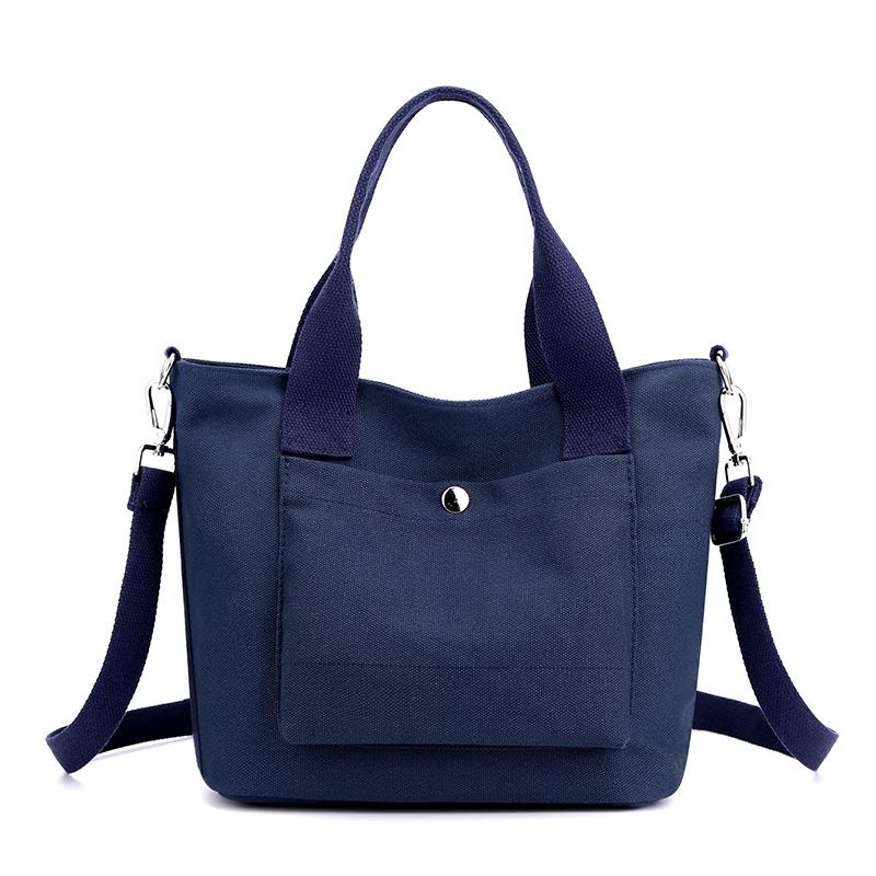 Literary and Simple Handbag 2025 New Canvas Bag Women's Large-capacity Shoulder Messenger Bag