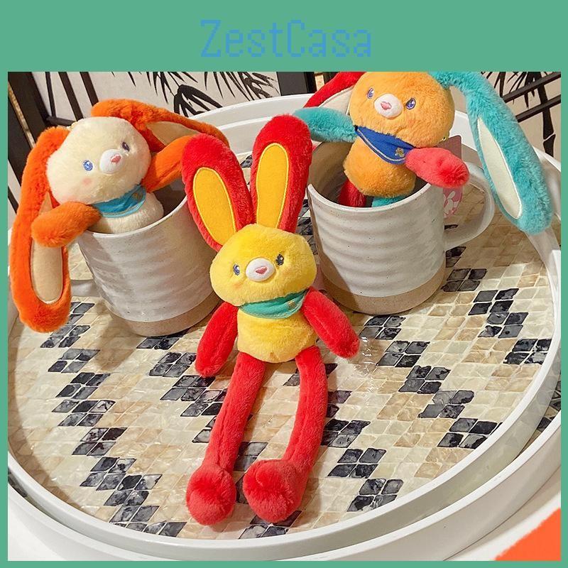 Ethnic Originality Jinnew Style Rabbit Plush Keychain Pendant With Ears Movable