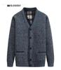 Men's Winter Thickened V-Neck Plus Velvet Sweater Cardigan for Middle-Aged & Elderly