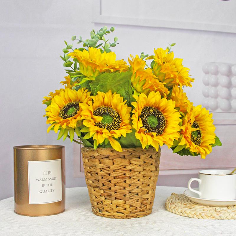 Sunflower Simulation Bouquet - Realistic Decorative Arrangement for Weddings and Events