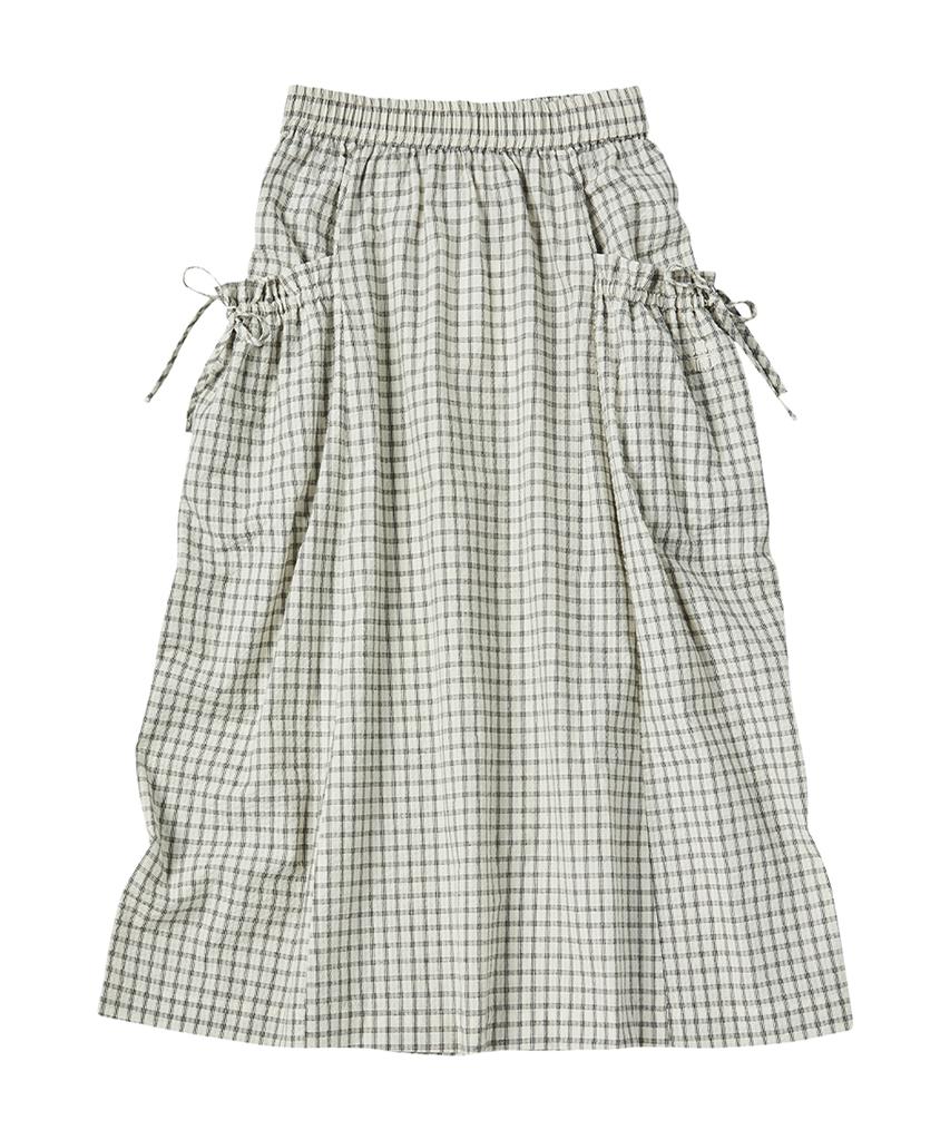 Comoni Nose W Side Pocket Skirt [Ivory]