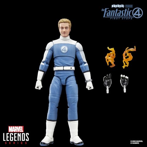 Marvel Legends Series Johnny Storm Fantastic Four: The First Steps Movie Collectible 6-Inch Action Figure Toy