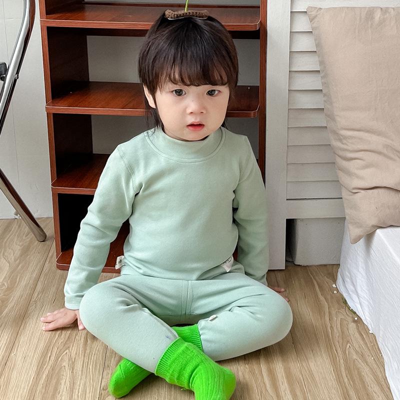 25 Styles Kids' Cotton Turtleneck Thermal Underwear Set for Fall/Winter - Boys & Girls