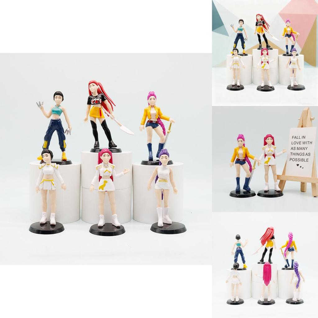 Kpop Dämonenjäger PVC Figur mit Basis für Schreibtischdeko Sammlerstück Geschenk