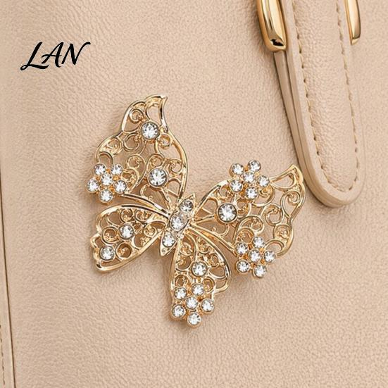 Elegant Butterfly Jewelry Rhinestone Brooch for Women, Shape Lapel Pin Non-fading Clip, Sweater Cardigan Coat Suit Scarf Accessories Long-lasting