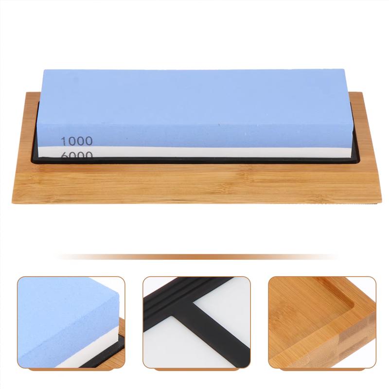 3 Style Bamboo Wood Whetstone Knife Sharpening Base Small Rack Holder Rectangular Stones Portable Practical Household Too