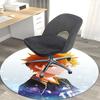 1pc Haikyuu Hinata Shoyo Anime Design Round Carpet - Office Chair Mat, Non-Slip Rug for Home Decor, Seasonal Gift, Suitable for Office, Living Room