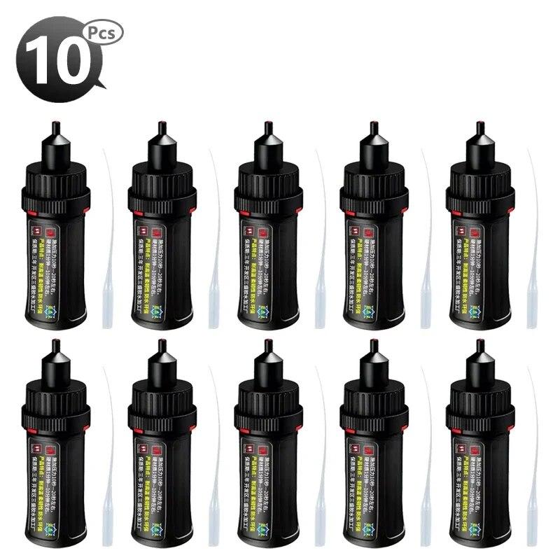 

1/2/4/6/8/10 шт. супер сверхпрочный клей для сварки пластика, дерева, металла, стекла, керамики, клей для ремонта ювелирных изделий, многофункциональный маслянистый оригинальный клей 10 Pieces чёрный