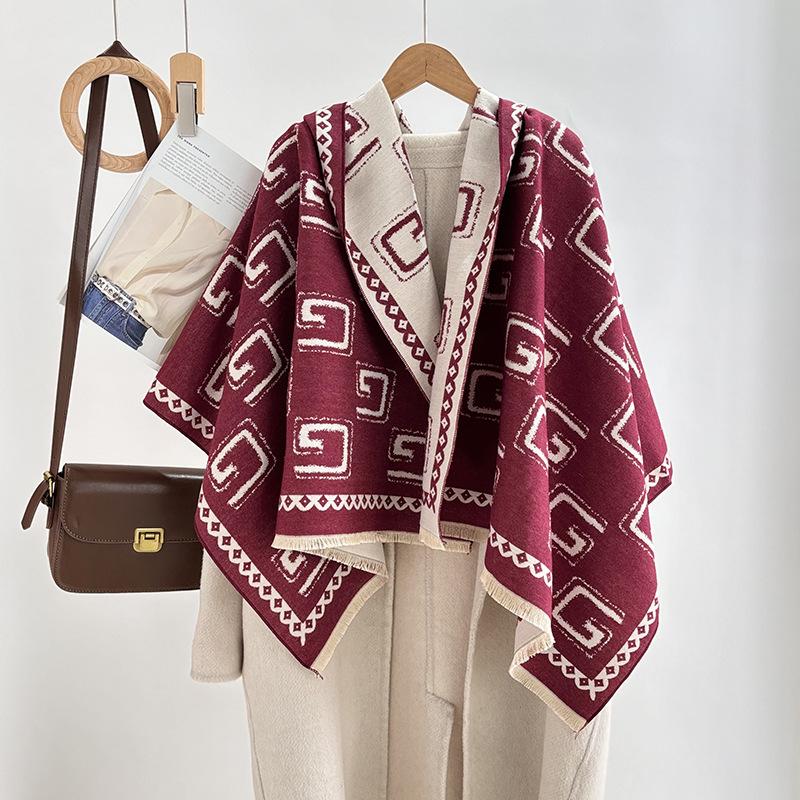 

Новый шарф из имитации кашемира с камелиями для женской осени и зимы, с изысканным чувством, двусторонний, повседневный, элегантный платок, утолщенный теплый шарф 188CM