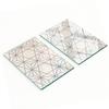Geometrik Desenli Dayanıklı ve Şık Cam Panolar 2x40x52 cm