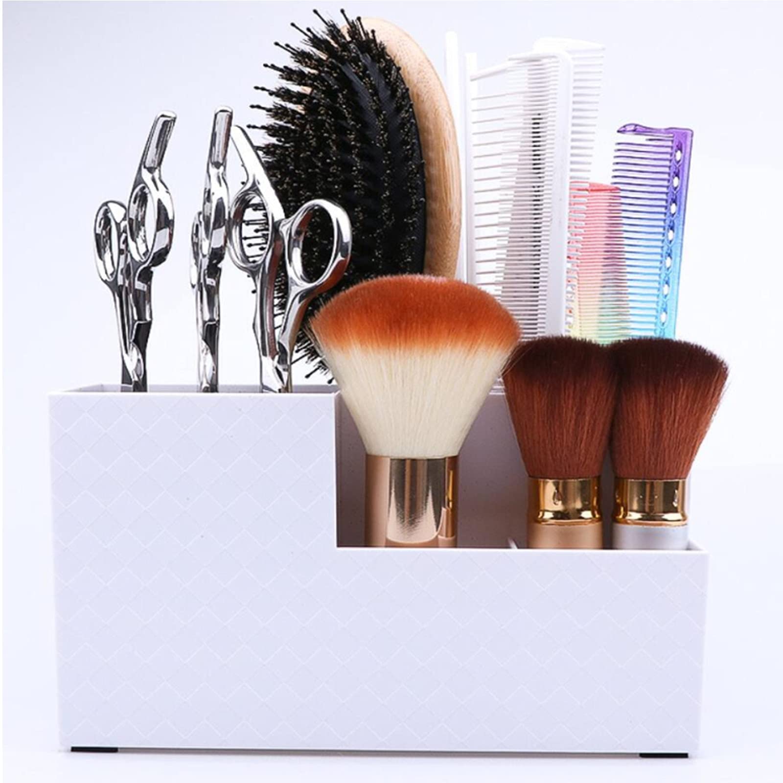 

Scissor Cube держатель для ножниц акриловый парикмахерский салон красоты Pet Free хранение держатель для ручек салонный органайзер для ножниц (белый) белый