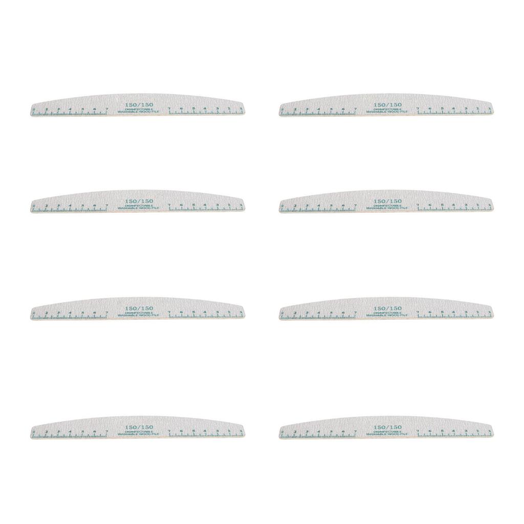 50pcs Nail Art File 150 150 Grit Polishing Reusable Washable Professional Nail Buffering File