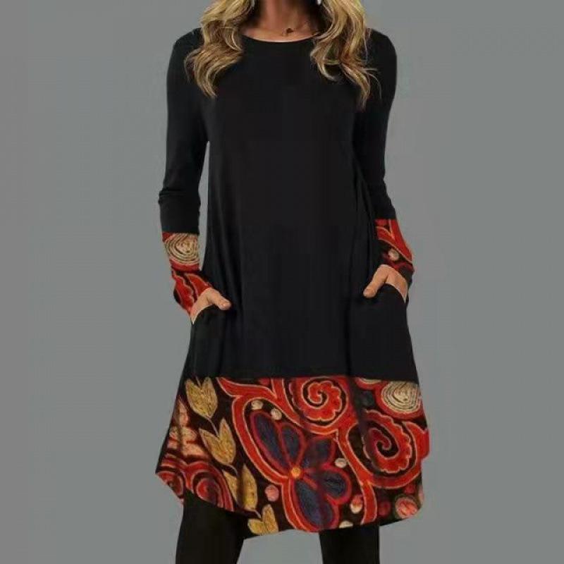 Ethnic Style Fashionable Casual Spring and Autumn Dress