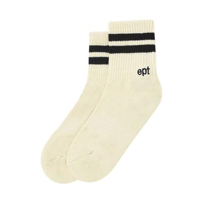 CHAUSSETTES EPT LOGO RAYURES COURTES (IVOIRE_NOIR)