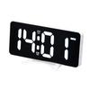 LED Digital Alarm Clock 6.7 Inch Mirror Surface Electronic Clock 12 24H Switchable with 2 Alarm Setting 4 Levels