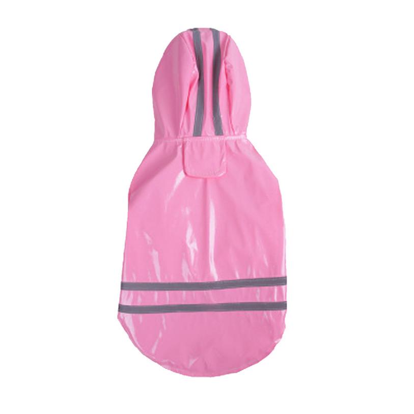 

Summer Outdoor Puppy Pet Rain Coat S-XL Hoody Waterproof Jackets PU Raincoat for Dogs Cats Apparel Clothes Wholesale S розовый