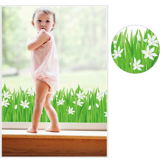 Gras Schmetterling Blumen Fußleiste Sockelleiste PVC Wandaufkleber Zimmer Kinderzimmer Dekor