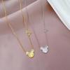 Shell Mouse Minimalist Furnace Real Gold Necklace Female Collarbone Chain Accessories