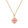 Schwerindustrie Rosa Rauten Voll Diamant Leichter Luxus Temperament Wunderschöne Voll Diamant Halskette Weiblich Vielseitig Schlüsselbein Kette Titan Stahl