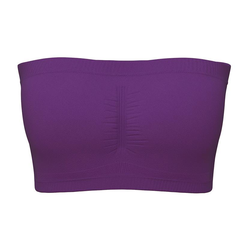 Double-layer extended size strapless chest wrap women's removable chest pad summer one-word thin invisible underwear