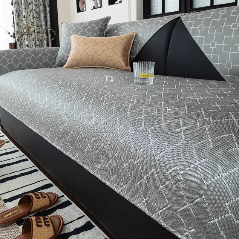 

Summer ice silk sofa cushion mat seat cushion non-slip 2025 new light luxury high-end sofa cover summer cool cushion 30 * 50cm Pillow Cover