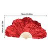 75Cm Peony Petal Dancing Fan Bright Cloth Double Side Yangko Dance Fan Ladies Hanfu Cheongsam Props Folding Hand Fans