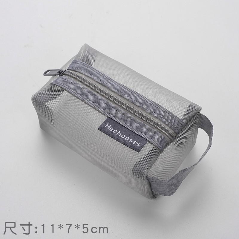 Nylon Three-dimensional Square Mesh Wallet With Large Capacity, Compact And Portable, Suitable For Students.