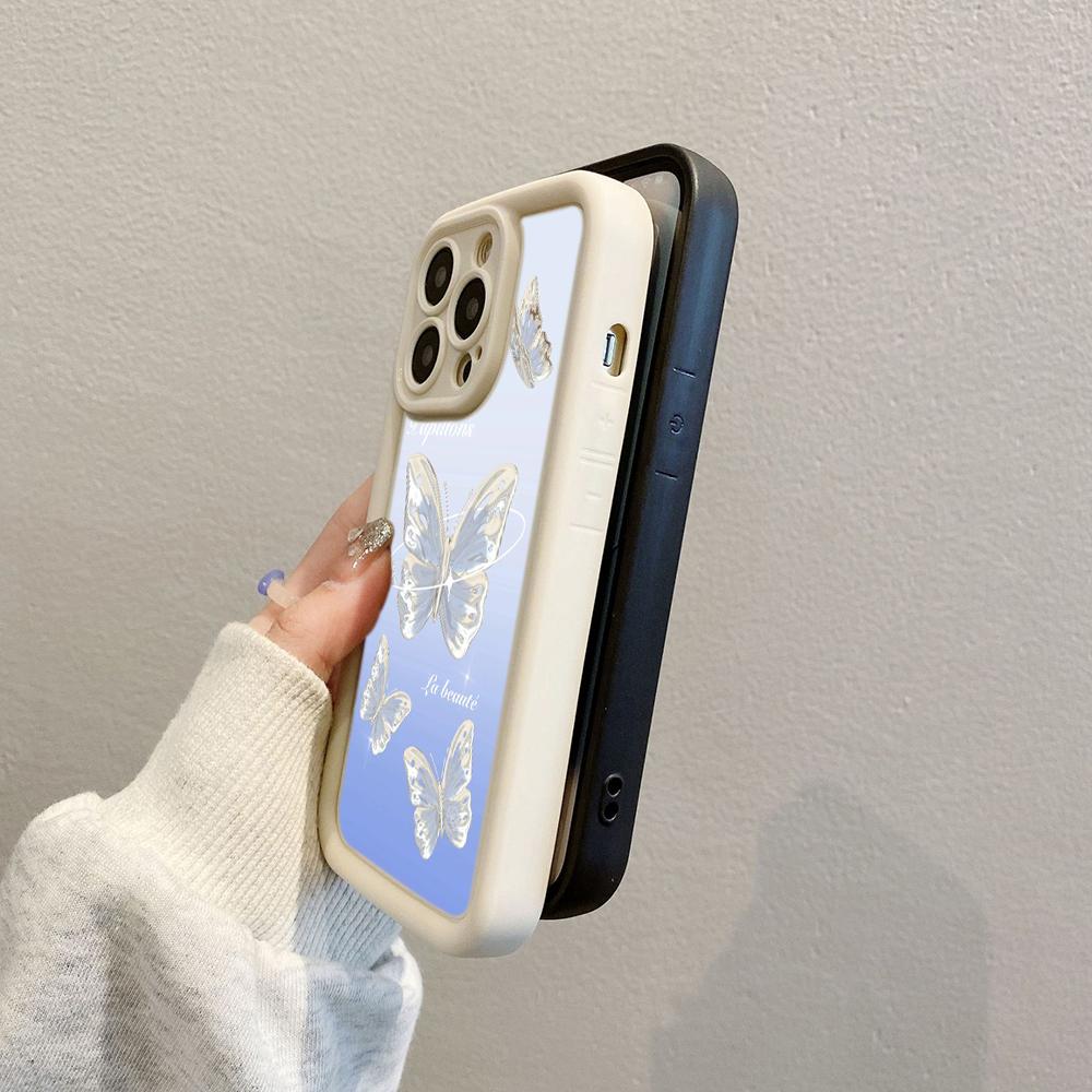 Angel Eye Soft Phone Case for Samsung A13 A23 A53 A14 A24 A34 A54 A15 A25 A35 A55 S20 S23 FE S24 Ultra Ae67 Butterfly flower Cute cartoon art design
