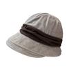 New Splicing Bucket Hat Women's Autumn and Winter Retro Face Small Versatile Stacking Basin Hat Casual Commuting